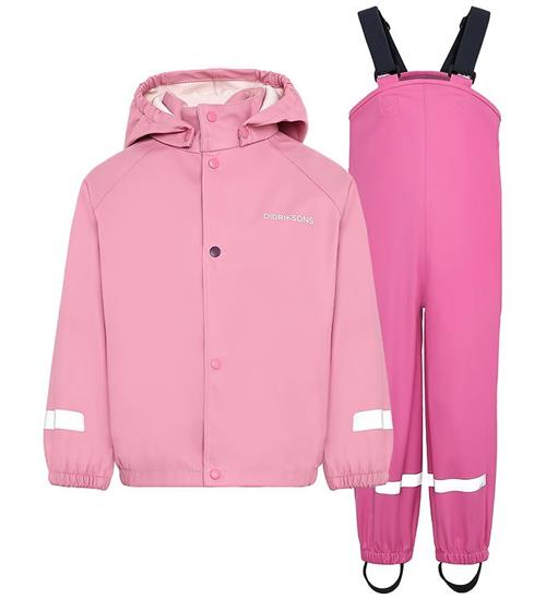 Didriksons Regntøj m. seler - PU - Slaskeman - Light Heather Pin