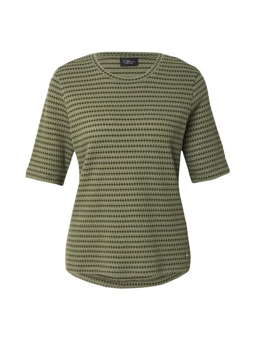 s.Oliver BLACK LABEL Shirts  mørkebrun / grøn