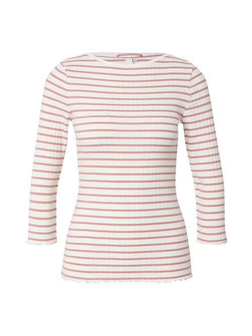 QS Shirts  gammelrosa / hvid