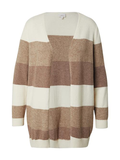 ONLY Carmakoma Cardigan 'CARESLY'  taupe / lysegrå / hvid