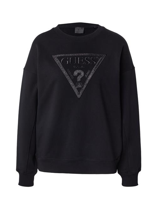 GUESS Sweatshirt 'TRIANGLE GLITTER'  sort / sølv
