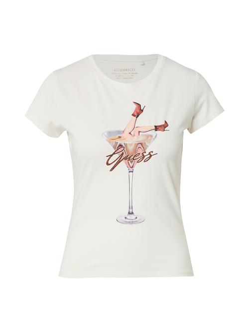 GUESS Shirts 'Tini Boots Espresso'  brun / rosé / cranberry / hvid