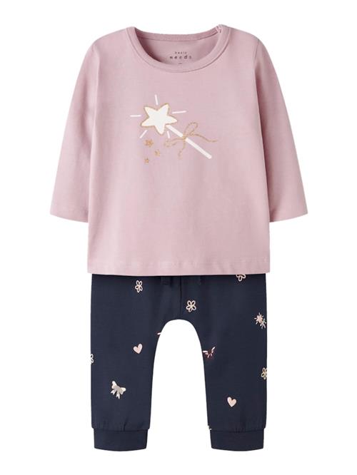 NAME IT Sæt 'NBFVUBIE'  beige / navy / guld / lilla