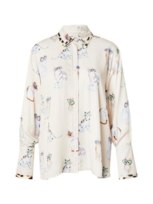 Emily Van Den Bergh Bluse  creme / lyseblå / pueblo / sort