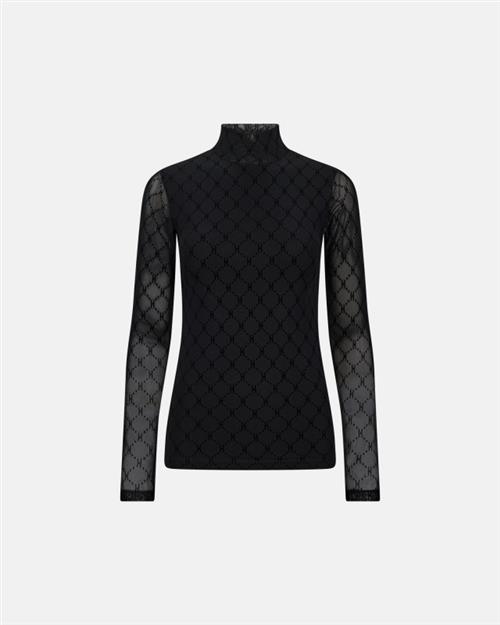 Bluse "Mesh high neck" | Sort