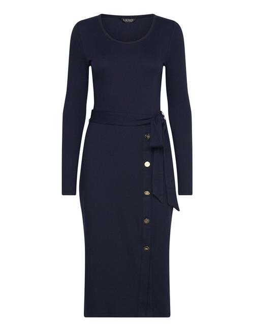 Belted Rib-Knit Dress Lauren Ralph Lauren Navy