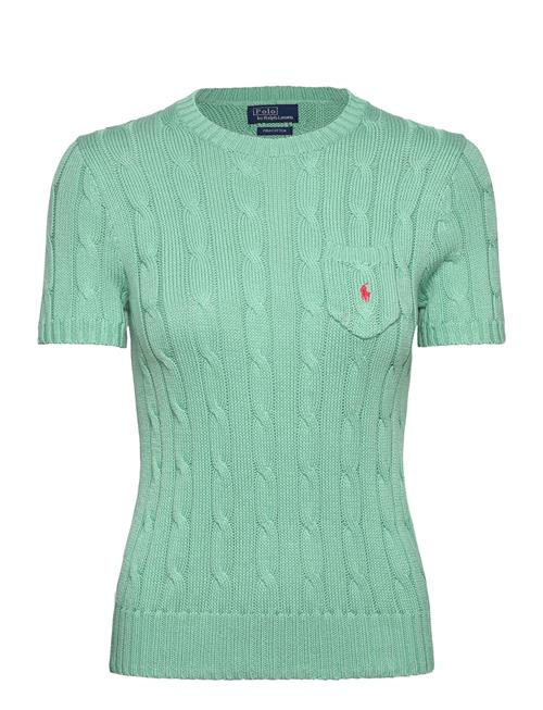 Cable-Knit Cotton Short-Sleeve Sweater Polo Ralph Lauren Green
