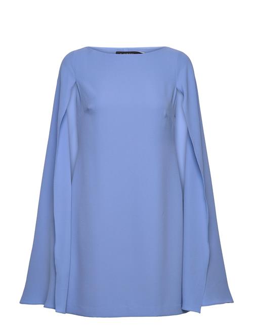 Cape Georgette Cocktail Dress Lauren Ralph Lauren Blue