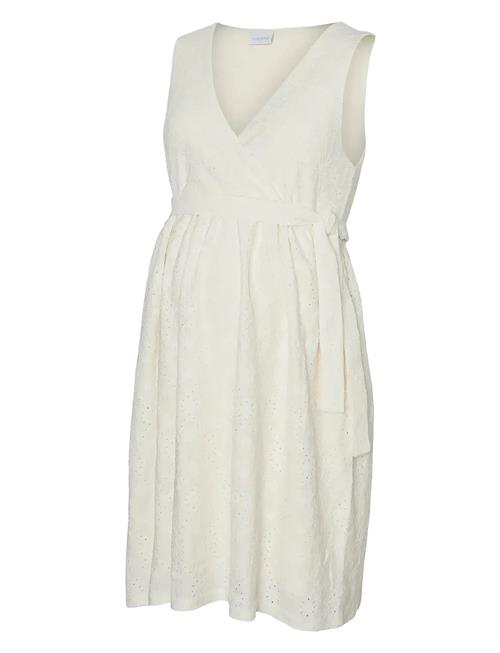 Mllova Tess Sl Jrs Short Dress 2F Mamalicious White