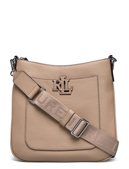 Pebbled Leather Large Cameryn Crossbody Lauren Ralph Lauren Beige