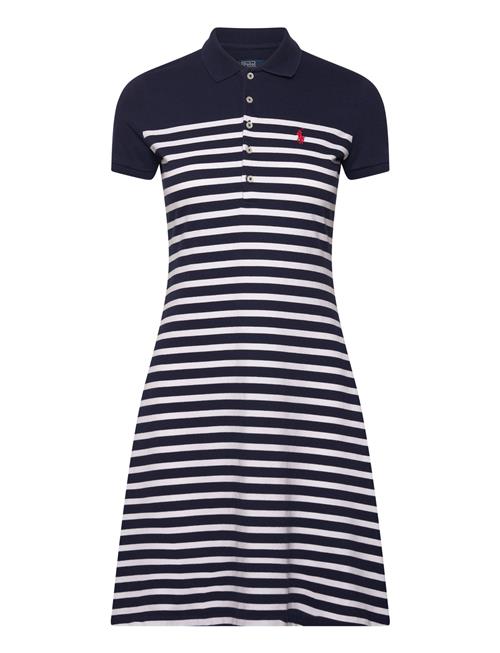 Striped Stretch-Mesh Polo Shirtdress Polo Ralph Lauren Navy