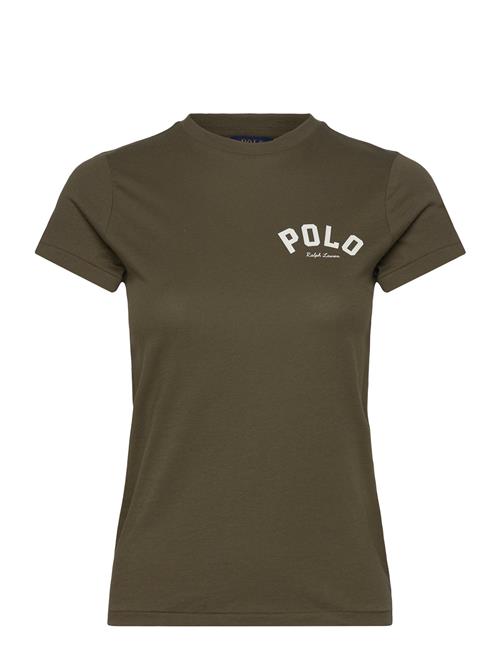 Logo Cotton Jersey Crewneck Tee Polo Ralph Lauren Khaki