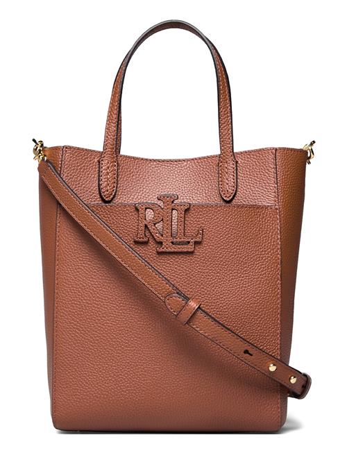 Pebbled Leather Small Cameryn Tote Bag Lauren Ralph Lauren Brown