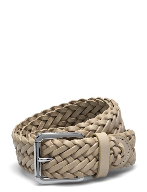 Braided Vachetta Leather Belt Lauren Ralph Lauren Beige
