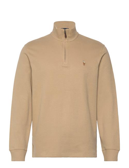 Estate-Rib Quarter-Zip Pullover Polo Ralph Lauren Beige