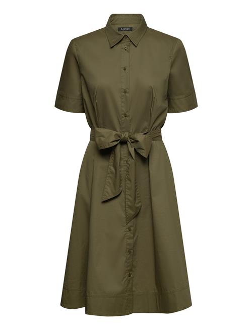 Belted Cotton-Blend Shirtdress Lauren Ralph Lauren Khaki
