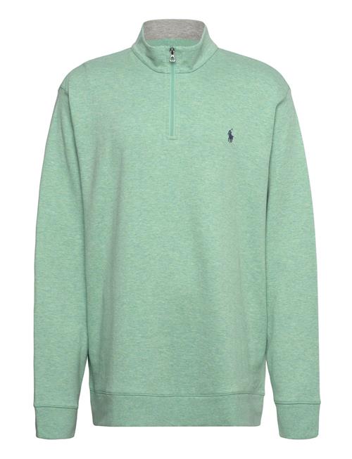 Luxury Jersey Quarter-Zip Pullover Polo Ralph Lauren Green