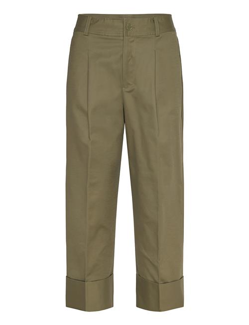 Double-Faced Stretch Cotton Ankle Pant Lauren Ralph Lauren Green