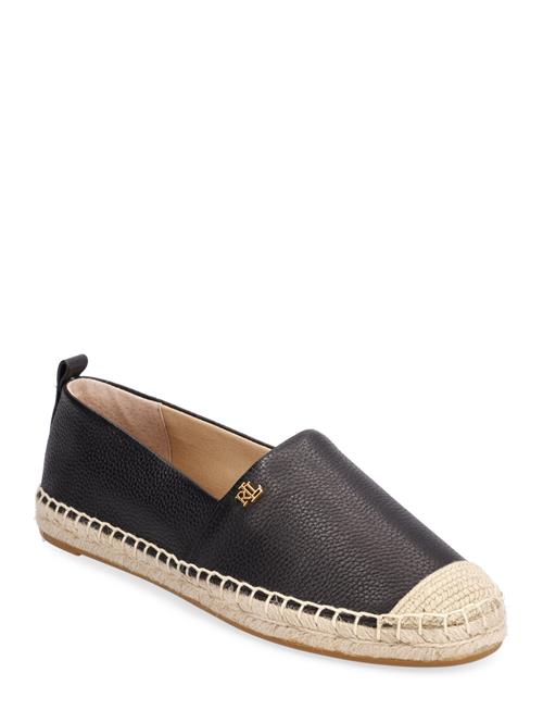 Cameryn Iv Tumbled Leather Espadrille Lauren Ralph Lauren Black