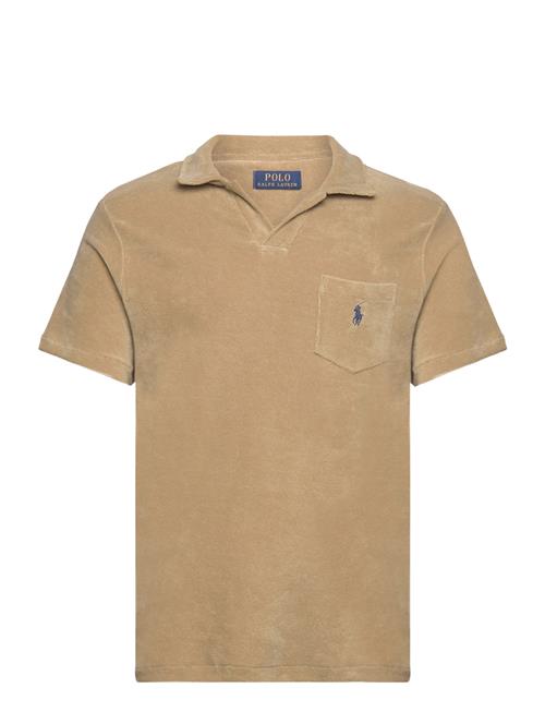Custom Slim Fit Terry Polo Shirt Polo Ralph Lauren Beige