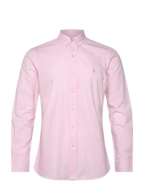 Slim Fit Striped Stretch Poplin Shirt Polo Ralph Lauren Pink