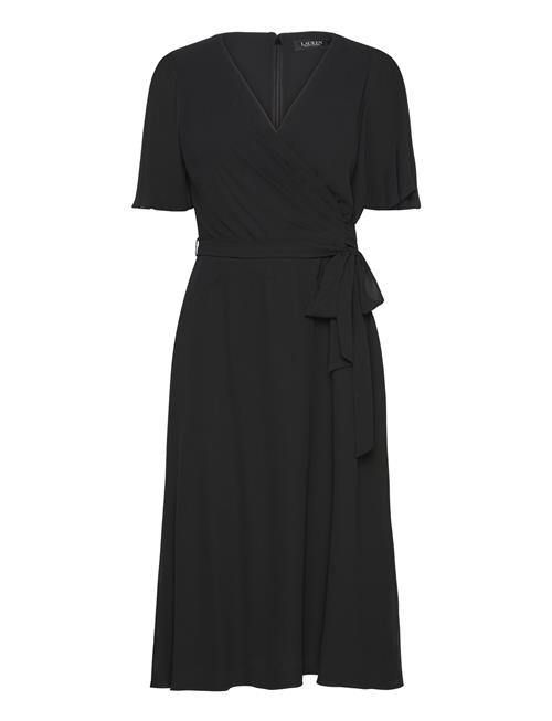Belted Georgette Dress Lauren Ralph Lauren Black