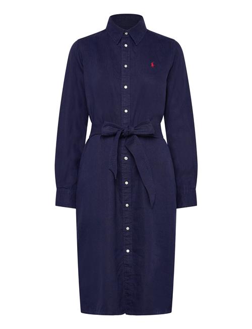 Belted Linen Shirtdress Polo Ralph Lauren Navy