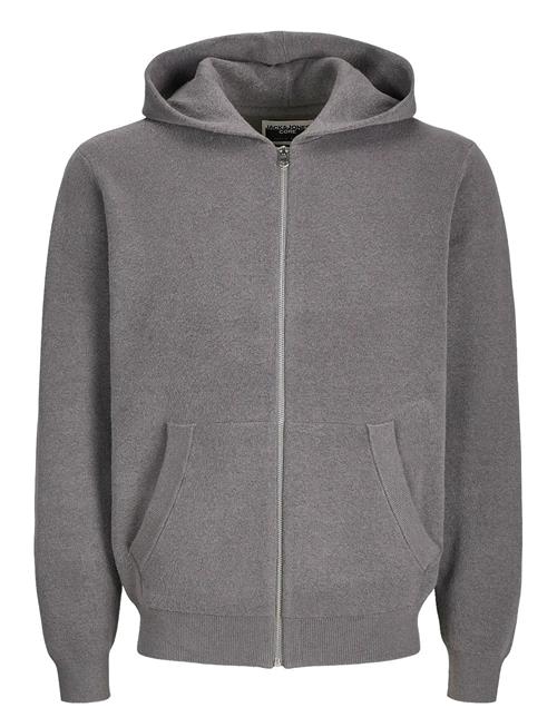 Jack & Jones Jcocaleb Knit Zip Hoodie Bf Jack & J S Grey