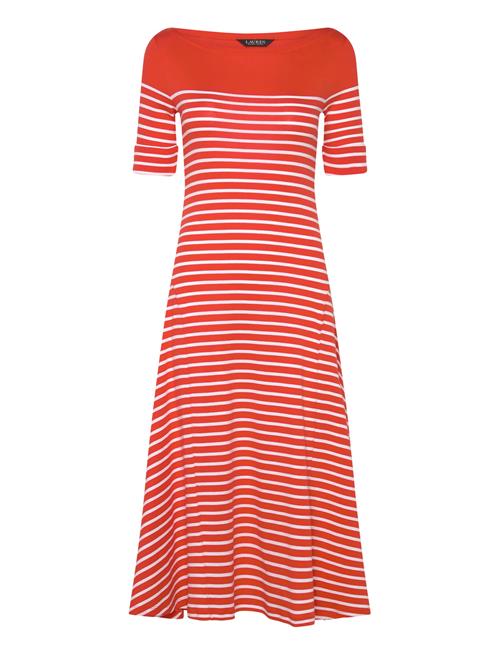 Striped Cotton Midi Dress Lauren Ralph Lauren Orange