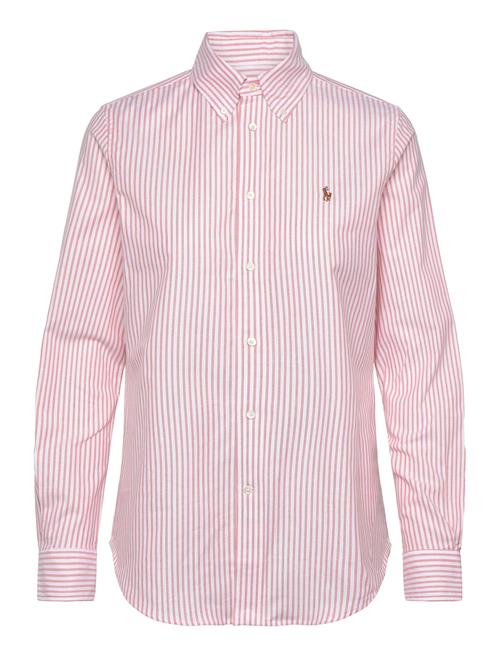 Stretch Slim Fit Striped Oxford Shirt Polo Ralph Lauren Orange
