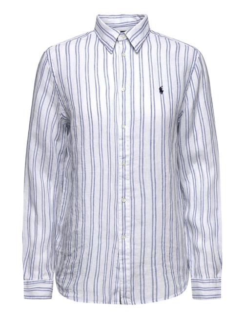 Classic Fit Striped Linen Shirt Polo Ralph Lauren Blue