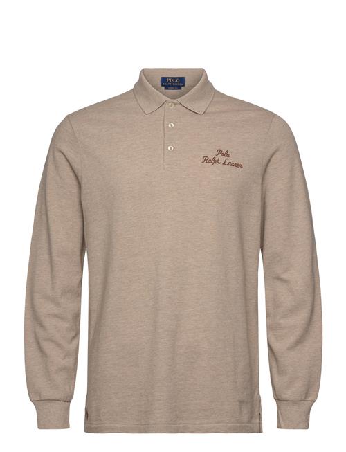 Classic Fit Logo Mesh Polo Shirt Polo Ralph Lauren Beige