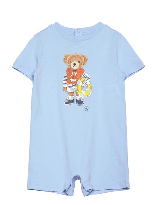 Polo Bear Cotton Jersey Shortall Ralph Lauren Baby Blue