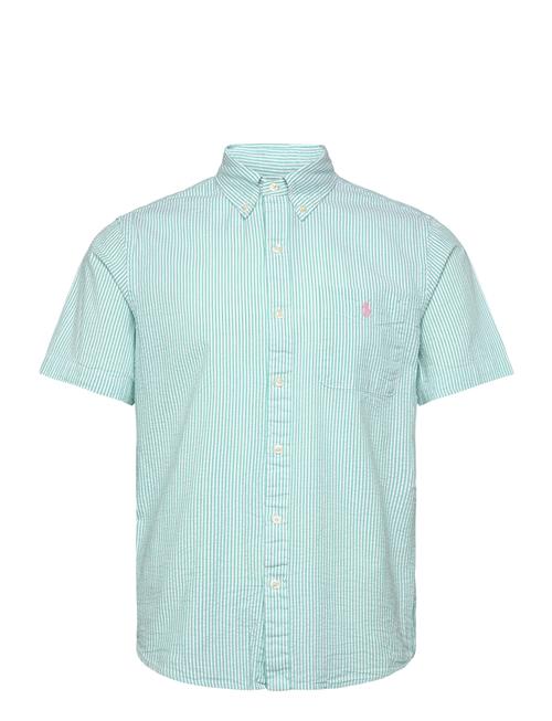 Custom Fit Seersucker Shirt Polo Ralph Lauren Green