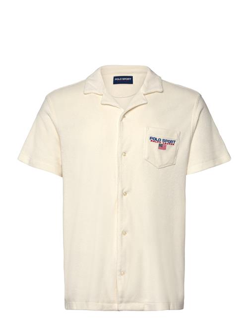 Custom Slim Fit Polo Sport Camp Shirt Polo Ralph Lauren White
