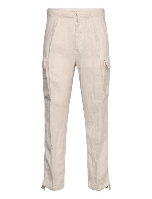 Lateef Slim Tapered Fit Linen Cargo Pant Polo Ralph Lauren Cream