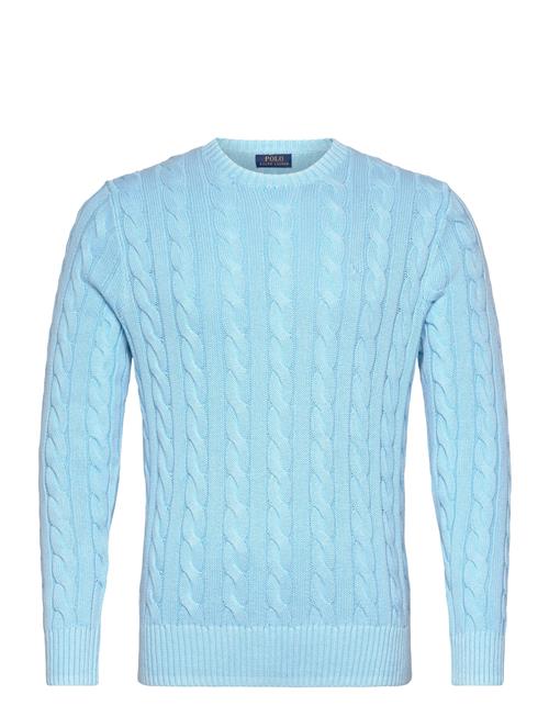 Cable-Knit Mineral-Dyed Cotton Sweater Polo Ralph Lauren Blue