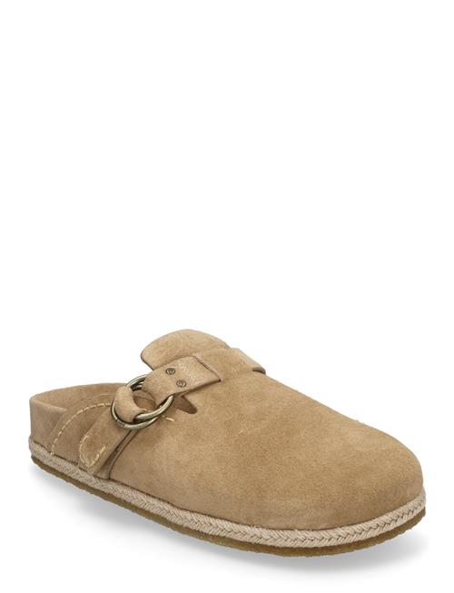 Turbach Suede Clog Sandal Polo Ralph Lauren Beige