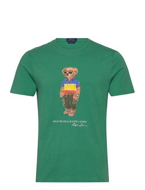 Custom Slim Fit Polo Bear Jersey T-Shirt Polo Ralph Lauren Green