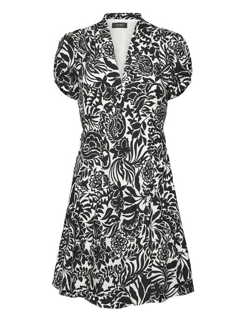 Floral Crepe Short-Sleeve Dress Lauren Ralph Lauren Black