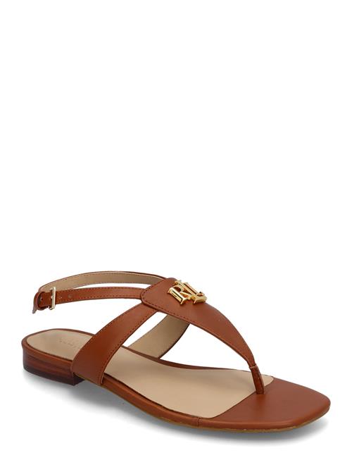 Everley Calfskin Sandal Lauren Ralph Lauren Brown