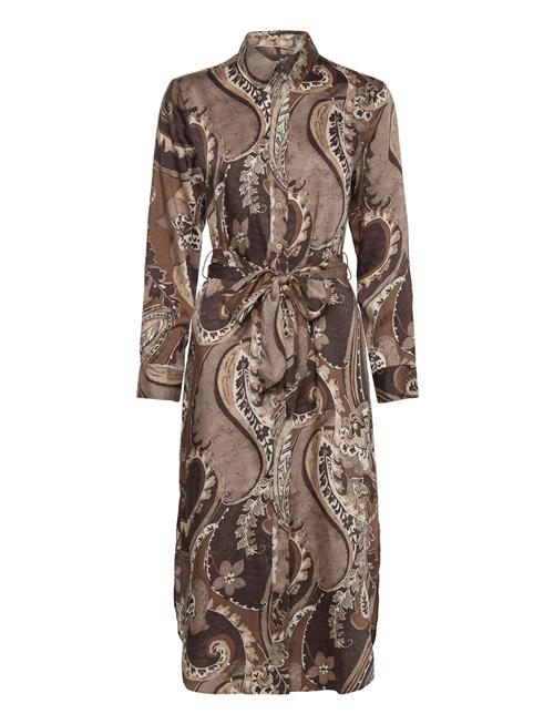 Paisley Twill Shirtdress Lauren Ralph Lauren Brown
