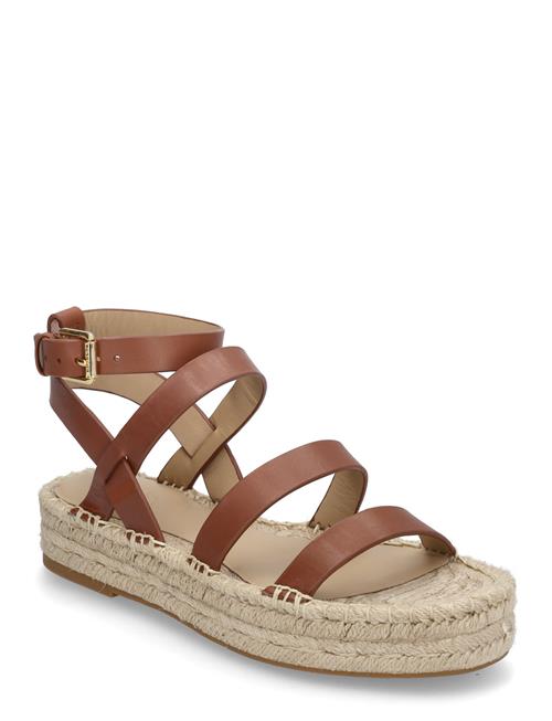 Polly Leather Gladiator Espadrille Lauren Ralph Lauren Brown
