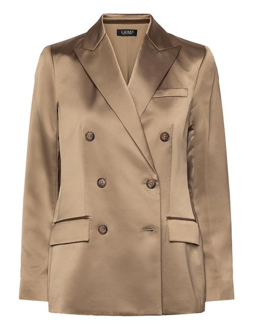 Double-Breasted Charmeuse Blazer Lauren Ralph Lauren Beige