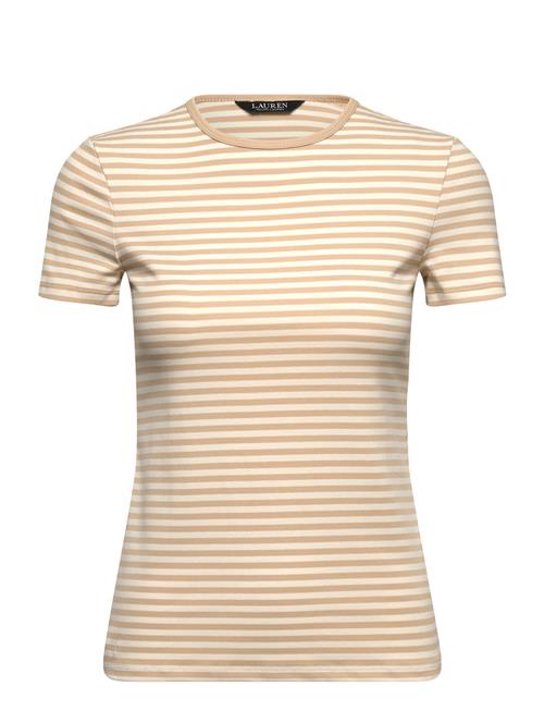 Striped Stretch Cotton Crewneck Tee Lauren Ralph Lauren Yellow
