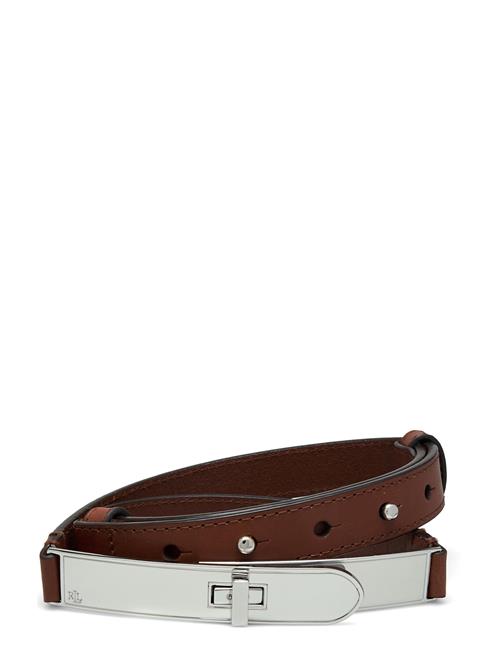 Turn-Lock Leather Belt Lauren Ralph Lauren Brown