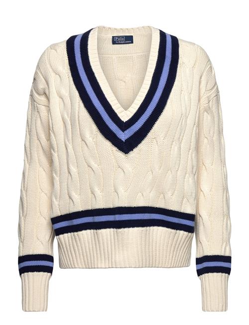 Cable-Knit Cotton Cricket Sweater Polo Ralph Lauren Beige