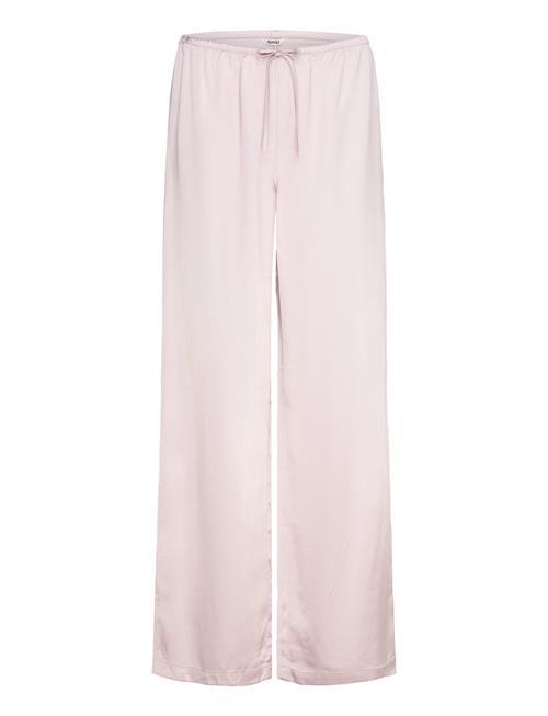 Low-Rise Relaxed Pull-On Satin Trousers Monki Pink