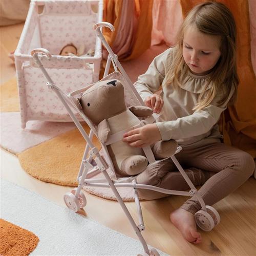 Stoy Blomstret Dukke Klapvogn Lyserød 3-6 Y      Unisex