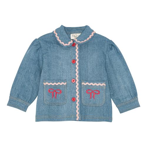 Flöss Hazel Overshirt Mid Blue Rinse  Mid Blue Rinse-104 cm  Blå  104 cm  kvinde
